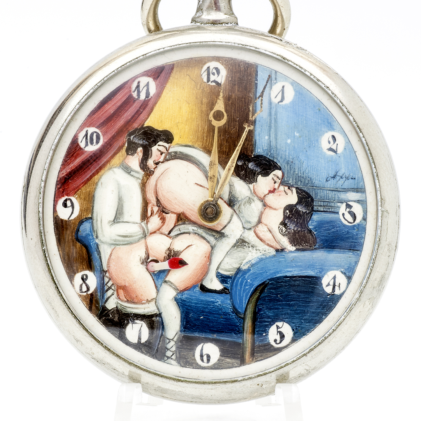 OMEGA. Reloj Erótico de Bolsillo. AUTOMATÓN. Lepine y Remontoir. Suiza, 1927. OMEGA. Reloj Erótico de Bolsillo. AUTOMATÓN. Lepine y Remontoir. Suiza, 1927.