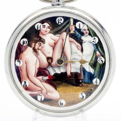 OMEGA. Reloj Erótico de Bolsillo. AUTOMATÓN. Lepine y Remontoir. Suiza, 1931.
