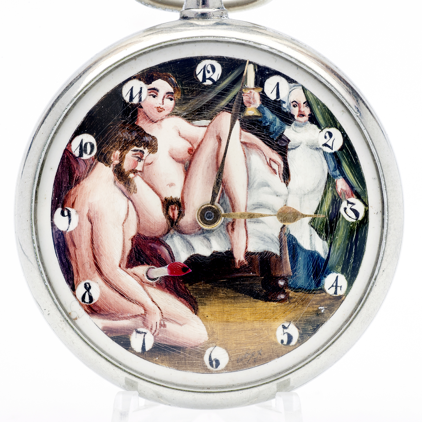 OMEGA. Reloj Erótico de Bolsillo. AUTOMATÓN. Lepine y Remontoir. Suiza, 1931. OMEGA. Reloj Erótico de Bolsillo. AUTOMATÓN. Lepine y Remontoir. Suiza, 1931.