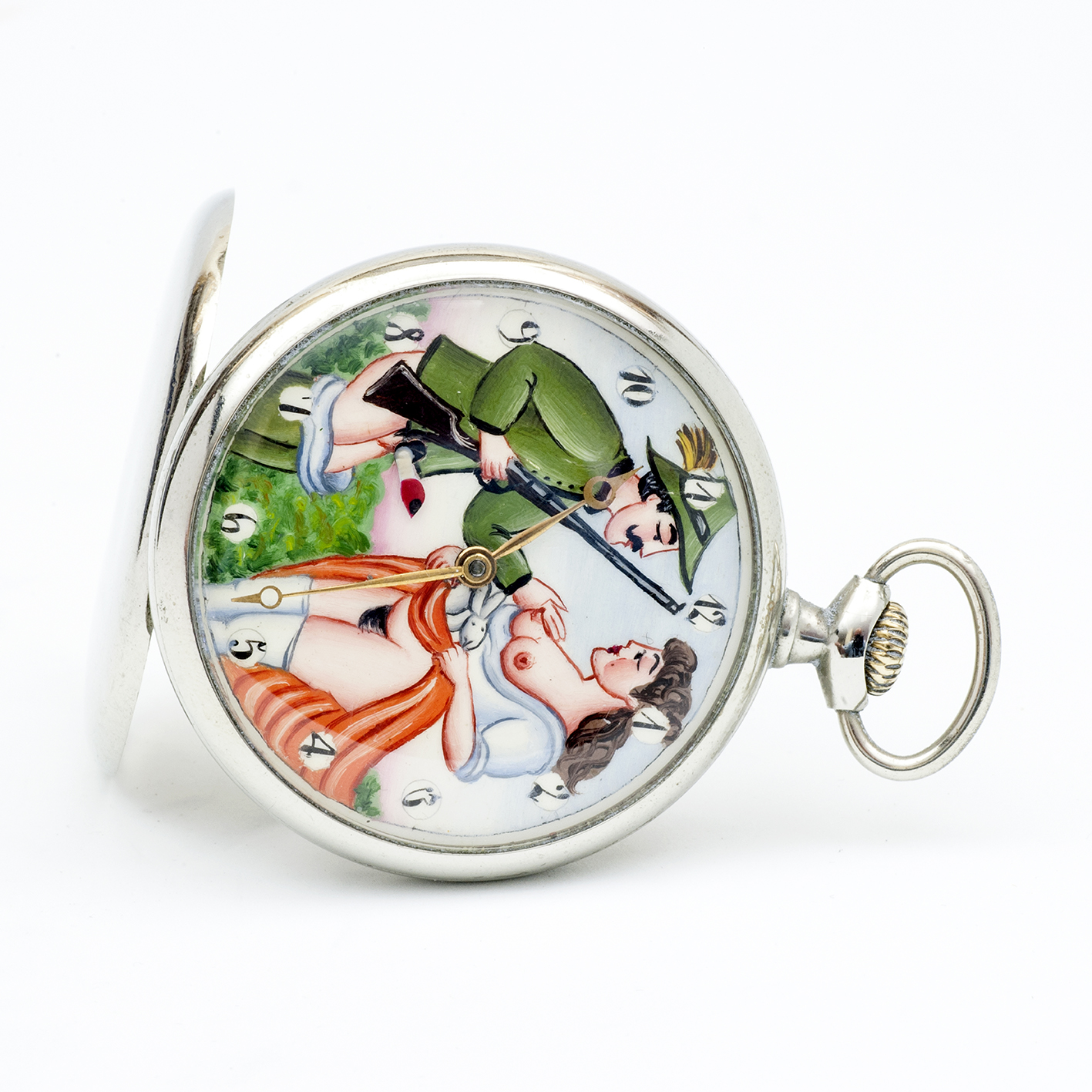 OMEGA. Reloj Erótico de Bolsillo. AUTOMATÓN. Lepine y Remontoir. Suiza, 1931. OMEGA. Reloj Erótico de Bolsillo. AUTOMATÓN. Lepine y Remontoir. Suiza, 1931.