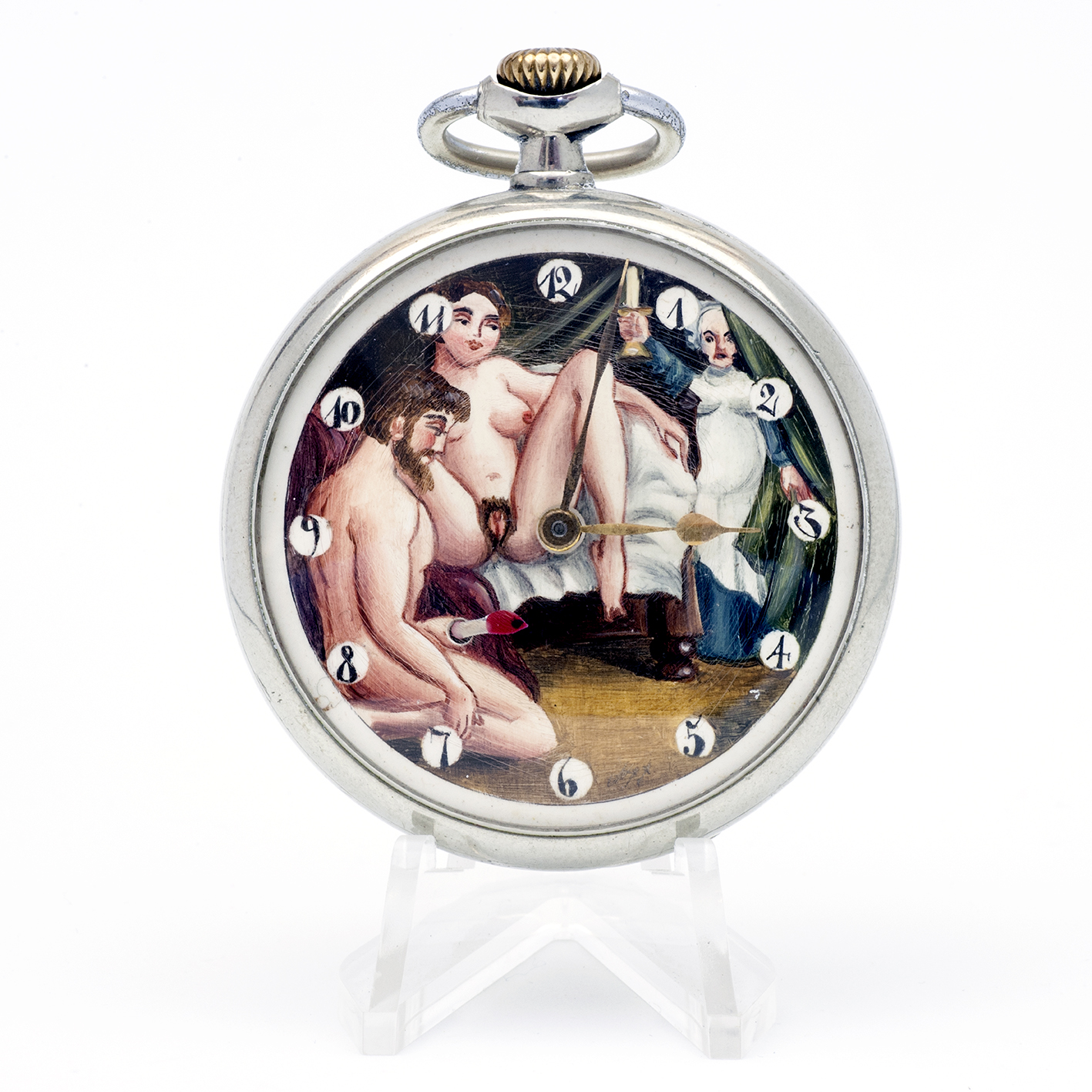 OMEGA. Reloj Erótico de Bolsillo. AUTOMATÓN. Lepine y Remontoir. Suiza, 1931. OMEGA. Reloj Erótico de Bolsillo. AUTOMATÓN. Lepine y Remontoir. Suiza, 1931.