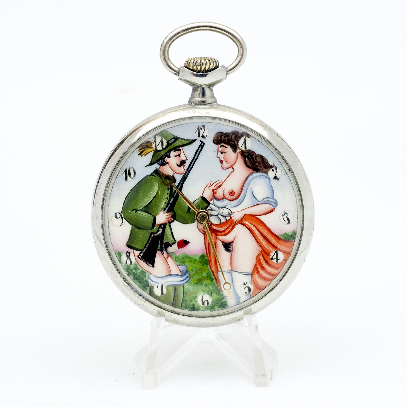 OMEGA. Reloj Erótico de Bolsillo. AUTOMATÓN. Lepine y Remontoir. Suiza, 1931. OMEGA. Reloj Erótico de Bolsillo. AUTOMATÓN. Lepine y Remontoir. Suiza, 1931.