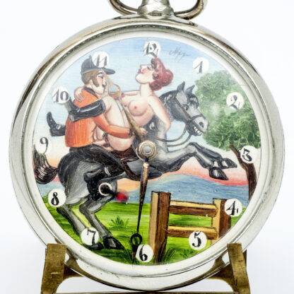 OMEGA. Reloj Erótico de Bolsillo. AUTOMATÓN. Lepine y Remontoir. Suiza, 1934.
