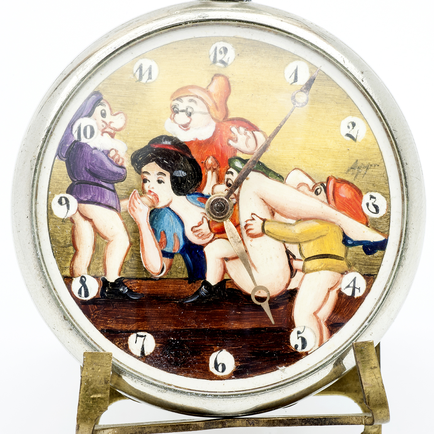 OMEGA. Reloj Erótico de Bolsillo. AUTOMATÓN. Lepine y Remontoir. Suiza, 1938. OMEGA. Reloj Erótico de Bolsillo. AUTOMATÓN. Lepine y Remontoir. Suiza, 1938.
