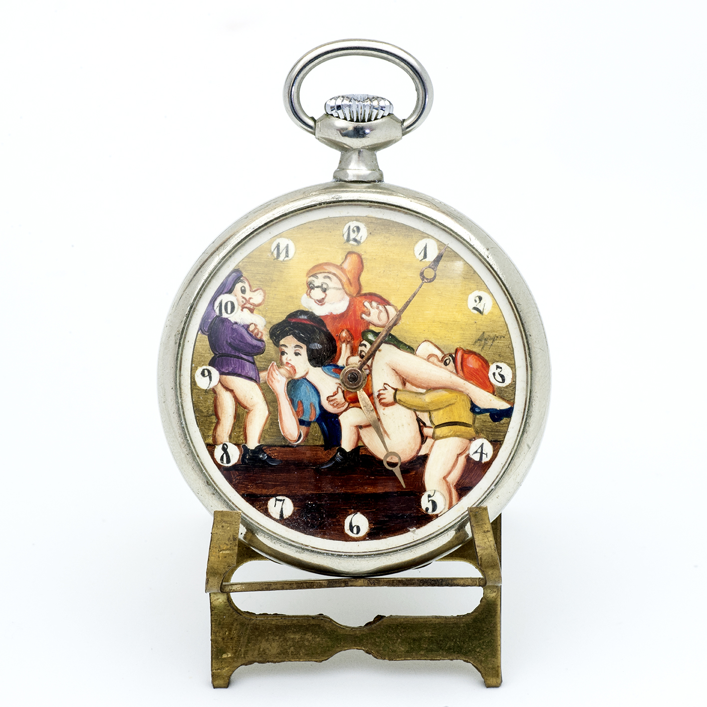 OMEGA. Reloj Erótico de Bolsillo. AUTOMATÓN. Lepine y Remontoir. Suiza, 1938. OMEGA. Reloj Erótico de Bolsillo. AUTOMATÓN. Lepine y Remontoir. Suiza, 1938.
