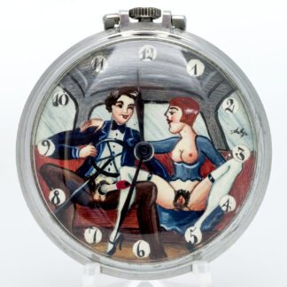 OMEGA. Erotic Pocket Watch, Frac type. AUTOMATON. Lepine and Remontoir. Switzerland, 1936.