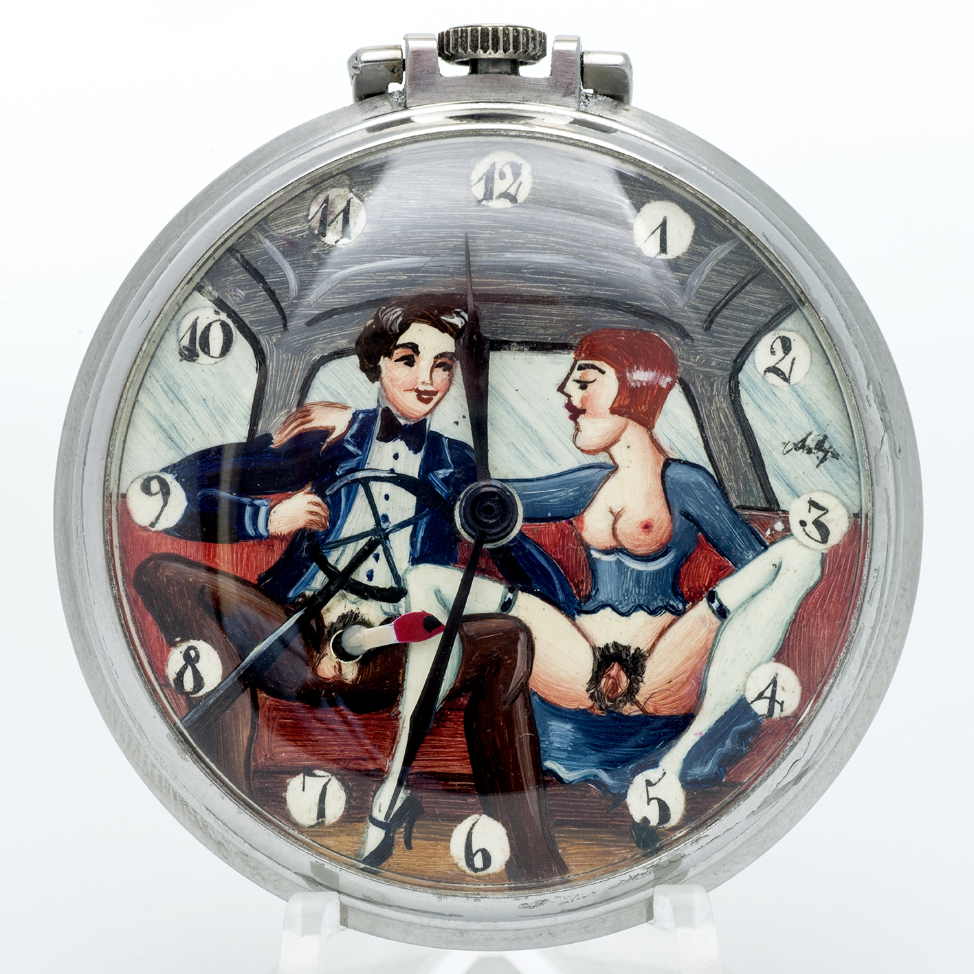 OMEGA. Reloj Erótico de Bolsillo, tipo Frac. AUTOMATÓN. Lepine y Remontoir. Suiza, 1936. OMEGA. Reloj Erótico de Bolsillo, tipo Frac. AUTOMATÓN. Lepine y Remontoir. Suiza, 1936.
