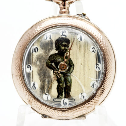 Lepine and remontoir hanging clock. 18k gold. Switzerland, ca. 1900.