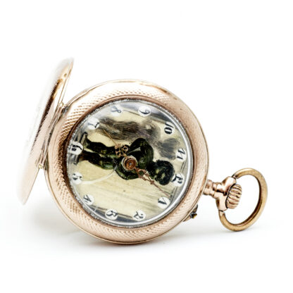 Reloj de colgar lepine y remontoir. Oro 18k. Suiza, ca. 1900.