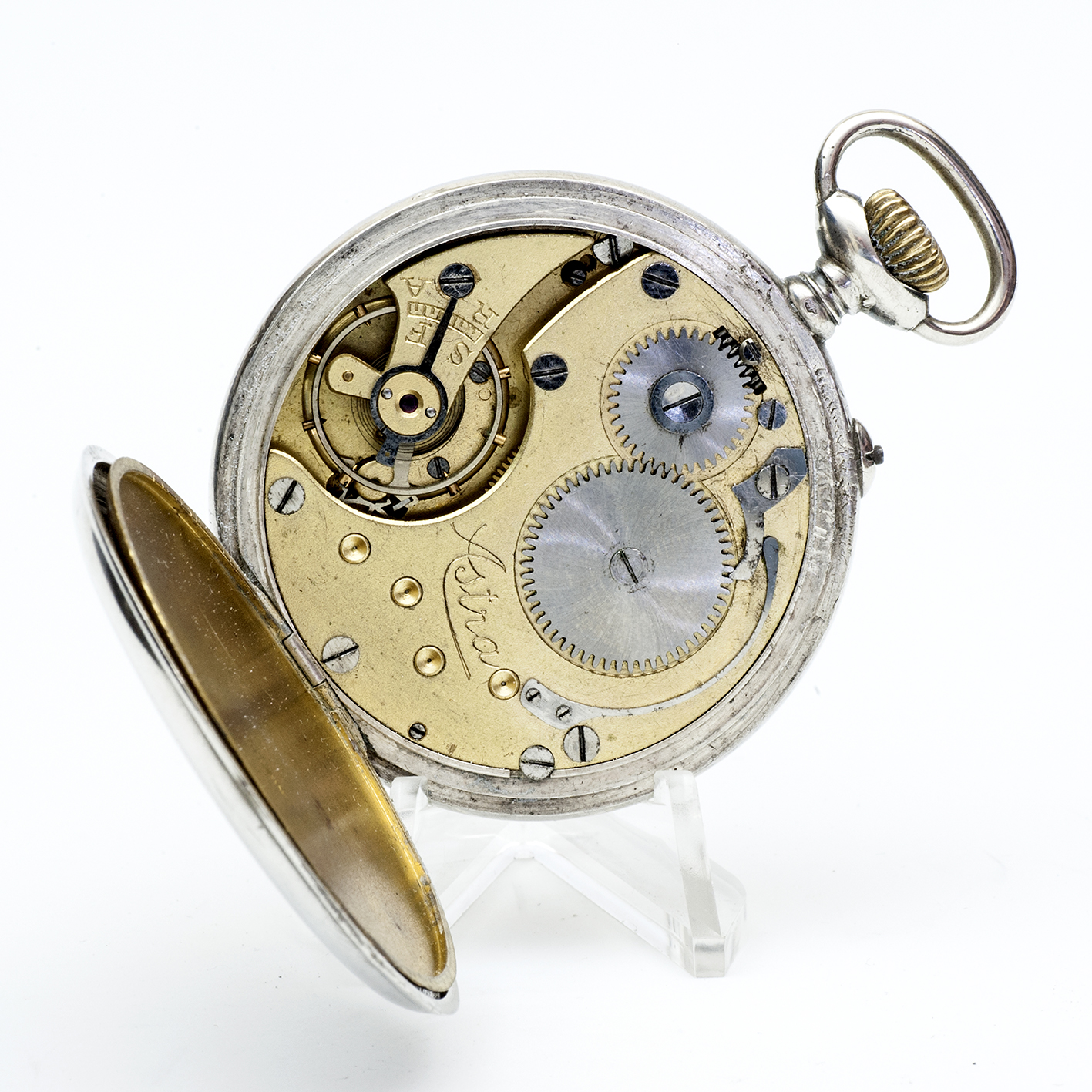 ASTRA (Gebrüder Junghans AG). Reloj erótico de bolsillo. AUTOMATÓN. Lepine y Remontoir. Plata. Alemania, ca. 1926 ASTRA (Gebrüder Junghans AG). Reloj erótico de bolsillo. AUTOMATÓN. Lepine y Remontoir. Plata. Alemania, ca. 1926