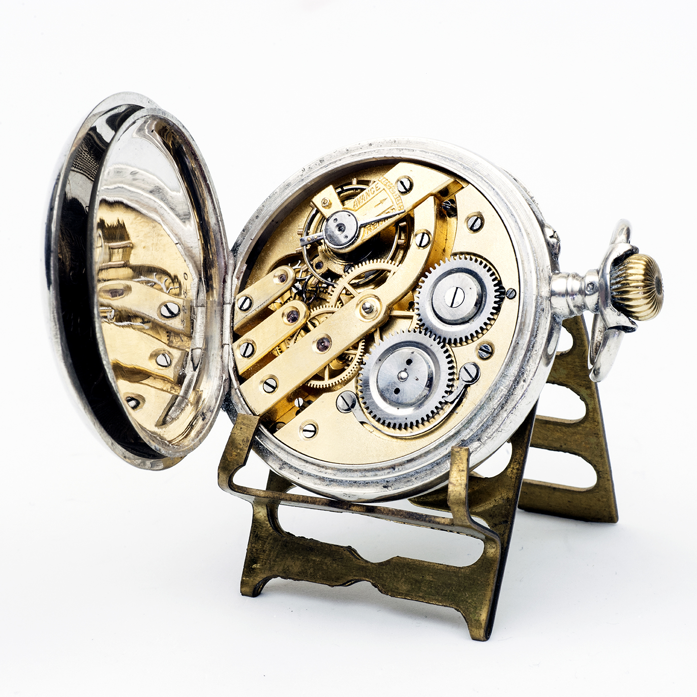 AUSTRIA. Reloj erótico de bolsillo. AUTOMATÓN. Lepine y Remontoir. Plata. Suiza, ca. 1910 AUSTRIA. Reloj erótico de bolsillo. AUTOMATÓN. Lepine y Remontoir. Plata. Suiza, ca. 1910