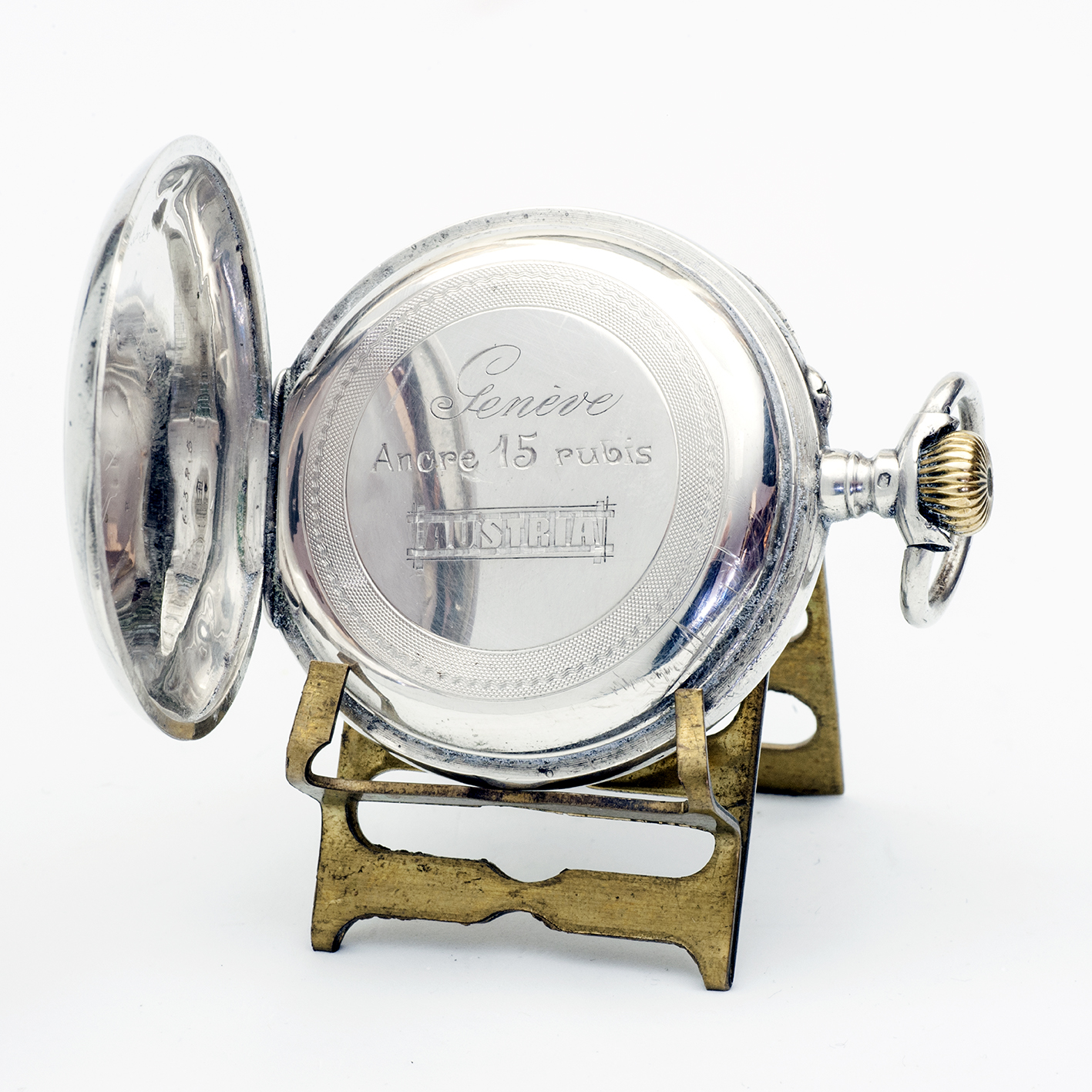 AUSTRIA. Reloj erótico de bolsillo. AUTOMATÓN. Lepine y Remontoir. Plata. Suiza, ca. 1910 AUSTRIA. Reloj erótico de bolsillo. AUTOMATÓN. Lepine y Remontoir. Plata. Suiza, ca. 1910