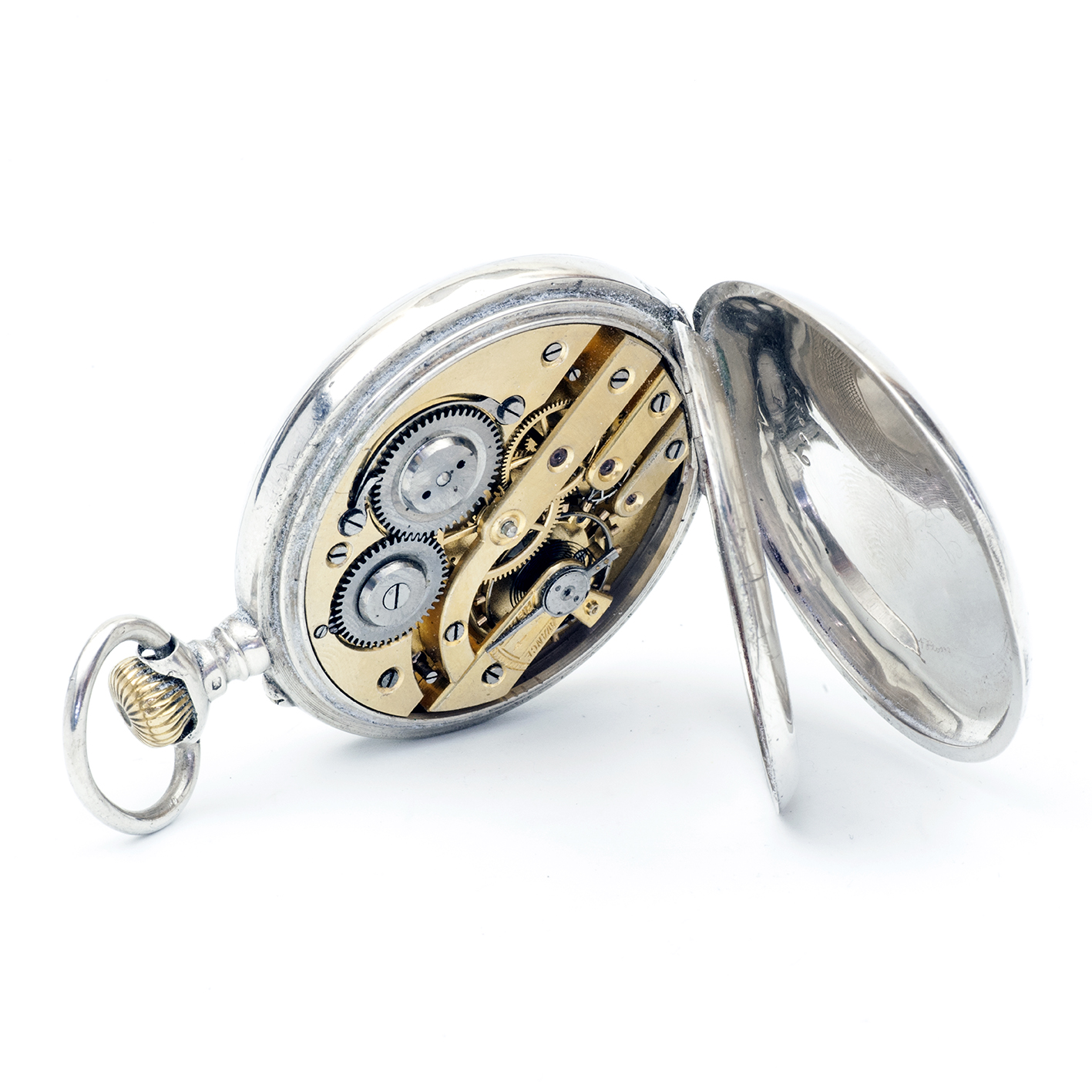 AUSTRIA. Reloj erótico de bolsillo. AUTOMATÓN. Lepine y Remontoir. Plata. Suiza, ca. 1910 AUSTRIA. Reloj erótico de bolsillo. AUTOMATÓN. Lepine y Remontoir. Plata. Suiza, ca. 1910