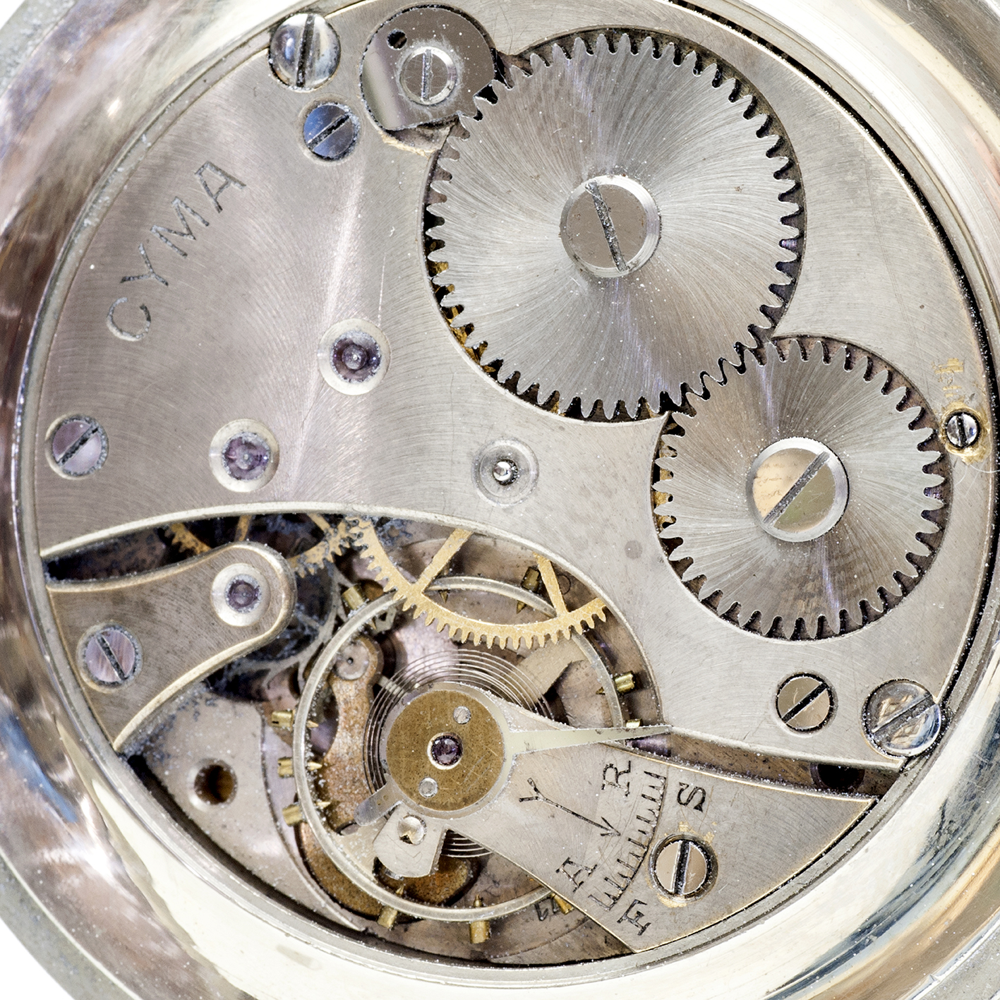 CYMA. Reloj Erótico de Bolsillo. AUTOMATÓN. Lepine y Remontoir. Suiza, ca. 1945. CYMA. Reloj Erótico de Bolsillo. AUTOMATÓN. Lepine y Remontoir. Suiza, ca. 1945.