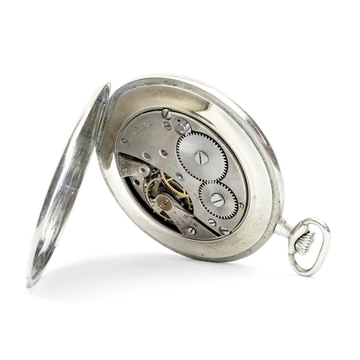 CYMA. Reloj Erótico de Bolsillo. AUTOMATÓN. Lepine y Remontoir. Suiza, ca. 1945. CYMA. Reloj Erótico de Bolsillo. AUTOMATÓN. Lepine y Remontoir. Suiza, ca. 1945.