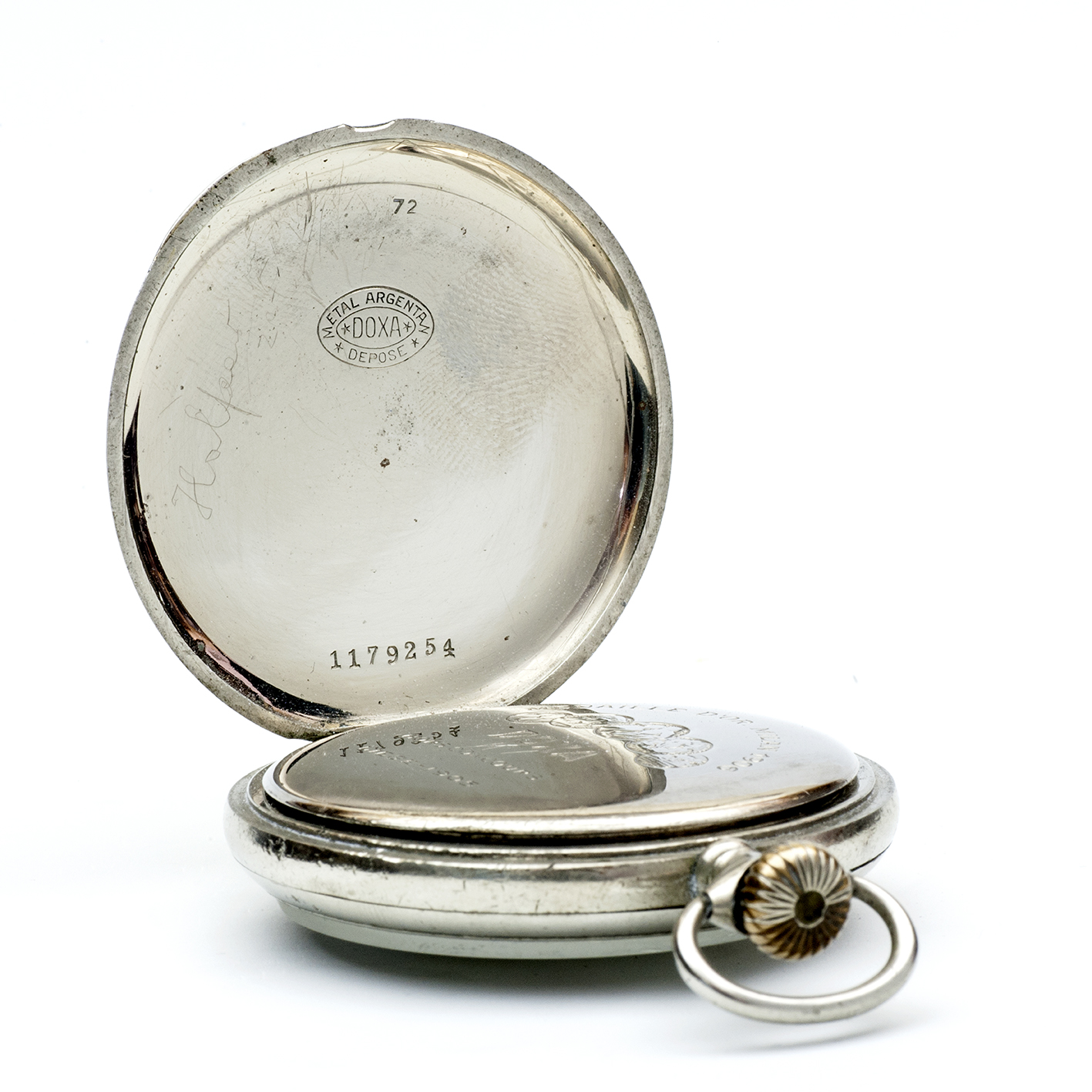 DOXA. Reloj erótico de bolsillo, lepine y remontoir. Automatón. Ca. 1906. DOXA. Reloj erótico de bolsillo, lepine y remontoir. Automatón. Ca. 1906.