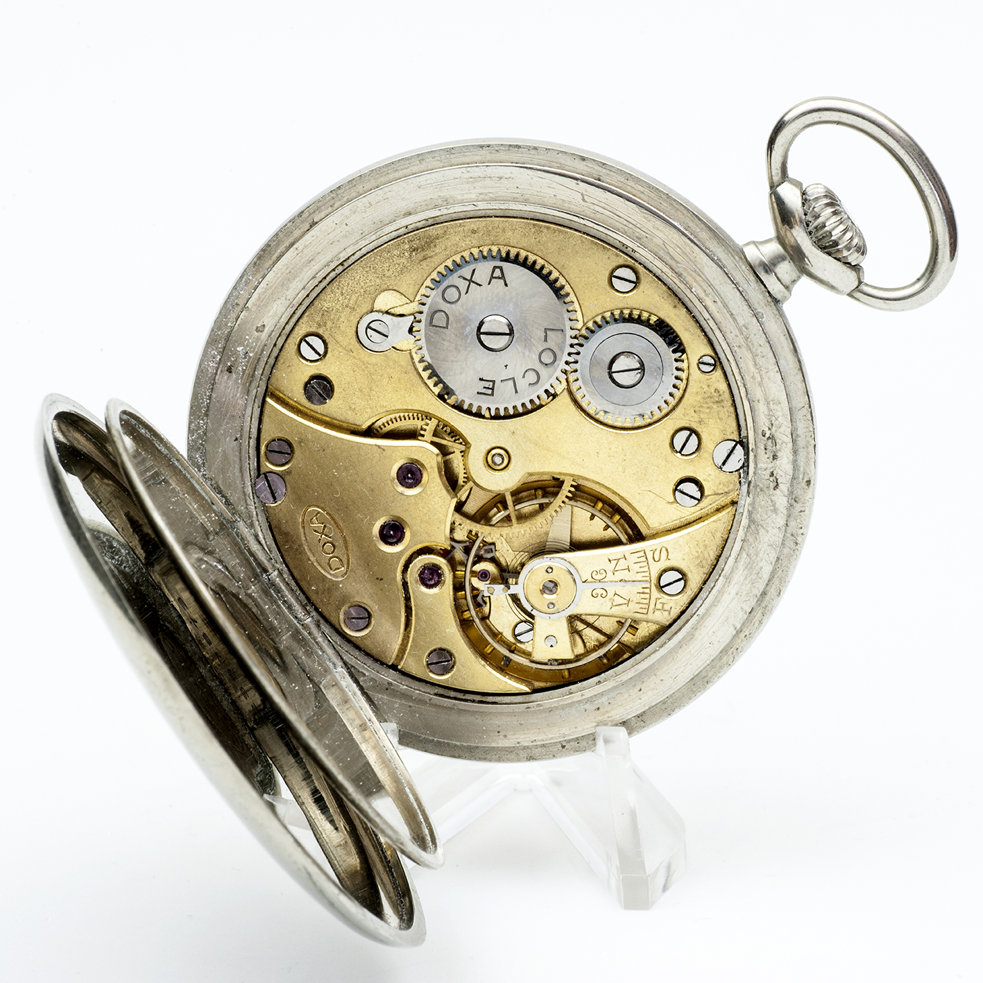 DOXA. Reloj erótico de bolsillo, lepine y remontoir. Automatón. Ca. 1925. DOXA. Reloj erótico de bolsillo, lepine y remontoir. Automatón. Ca. 1925.