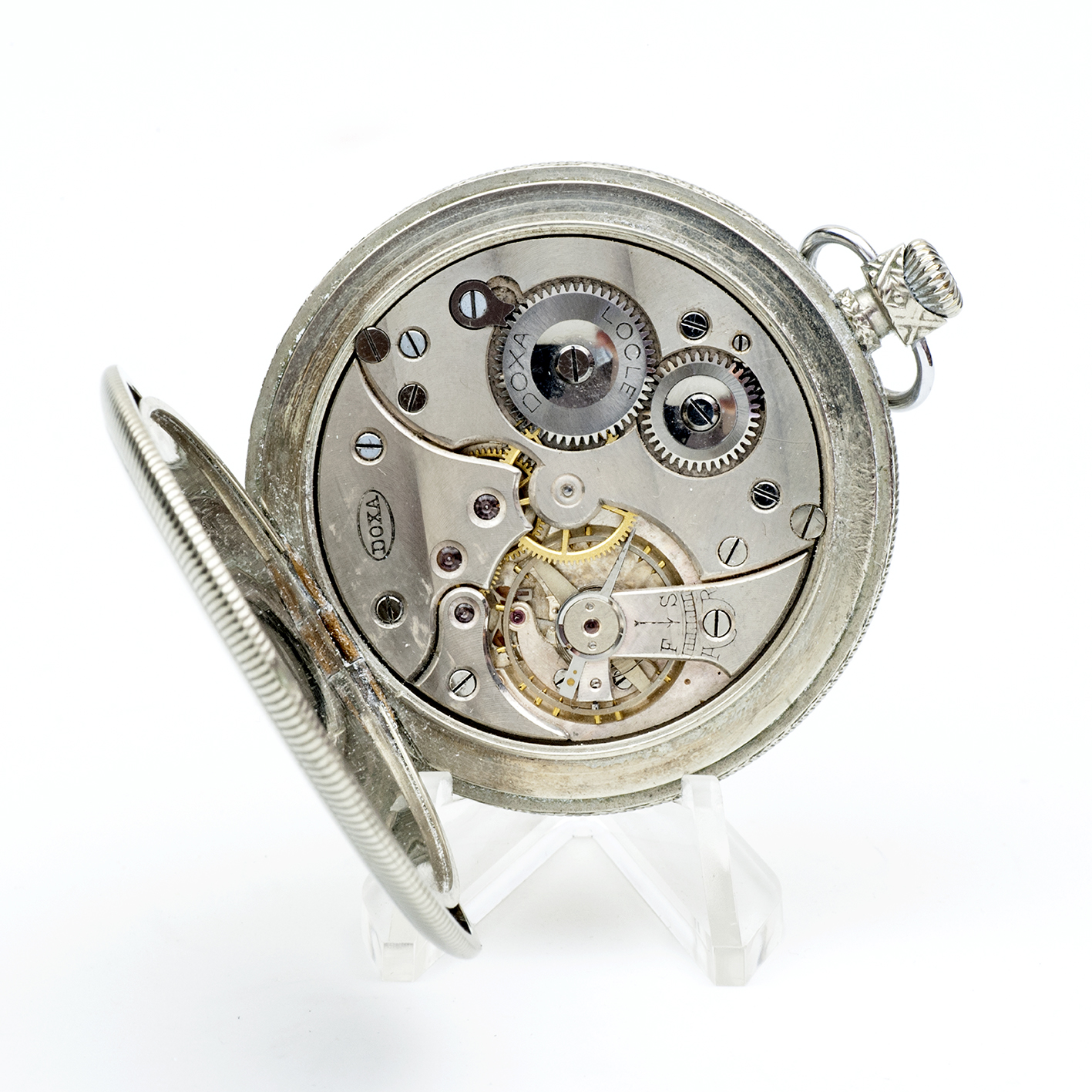 DOXA. Reloj erótico de bolsillo, lepine y remontoir. Automatón. Ca. 1925. DOXA. Reloj erótico de bolsillo, lepine y remontoir. Automatón. Ca. 1925.