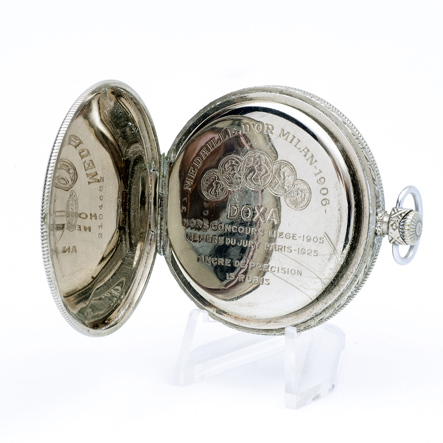 DOXA. Reloj erótico de bolsillo, lepine y remontoir. Automatón. Ca. 1925. DOXA. Reloj erótico de bolsillo, lepine y remontoir. Automatón. Ca. 1925.