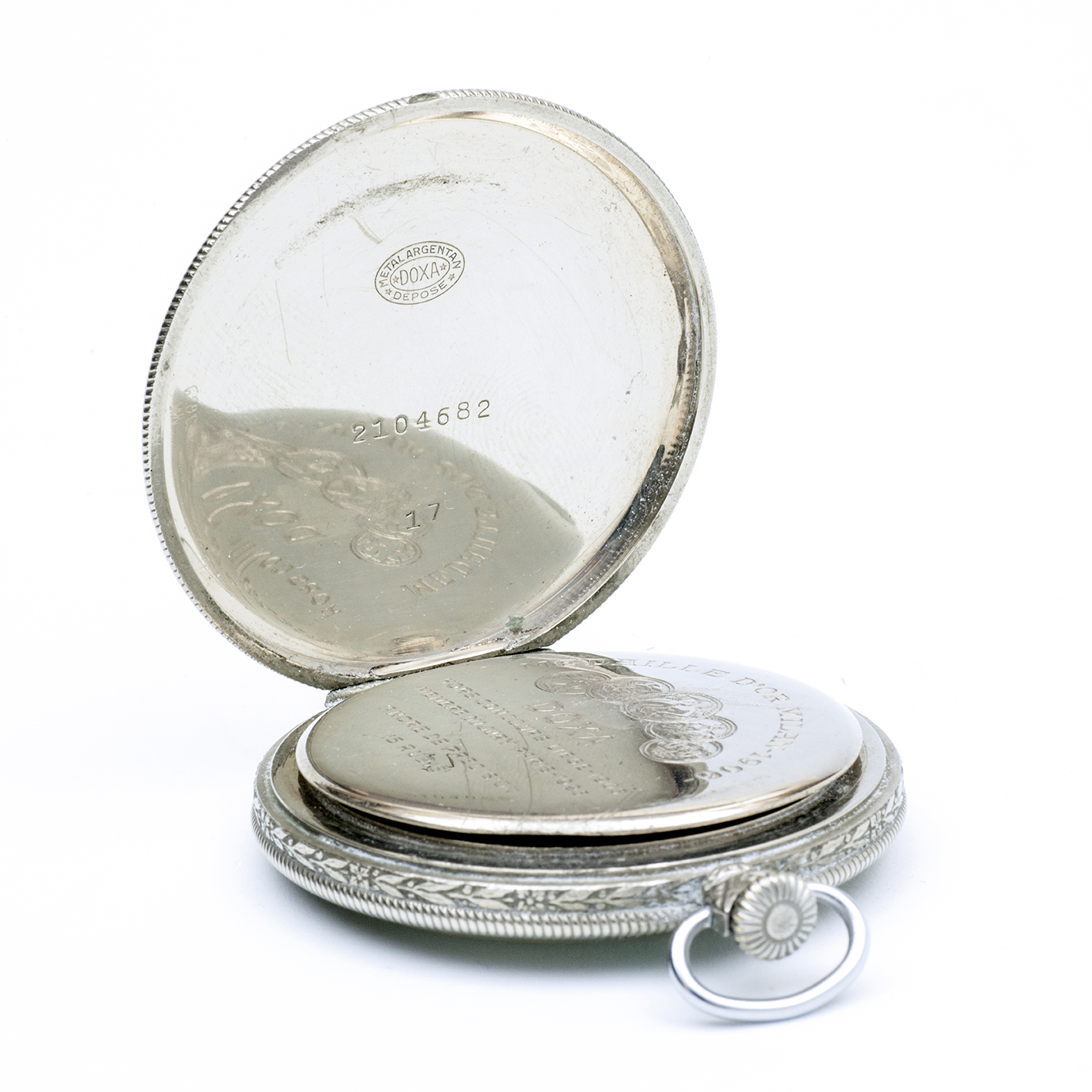 DOXA. Reloj erótico de bolsillo, lepine y remontoir. Automatón. Ca. 1925. DOXA. Reloj erótico de bolsillo, lepine y remontoir. Automatón. Ca. 1925.