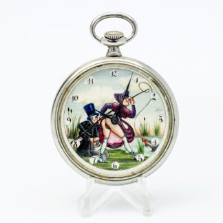 DOXA. Reloj erótico de bolsillo, lepine y remontoir. Automatón. Ca. 1925.