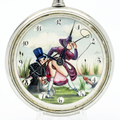 DOXA. Reloj erótico de bolsillo, lepine y remontoir. Automatón. Ca. 1925.