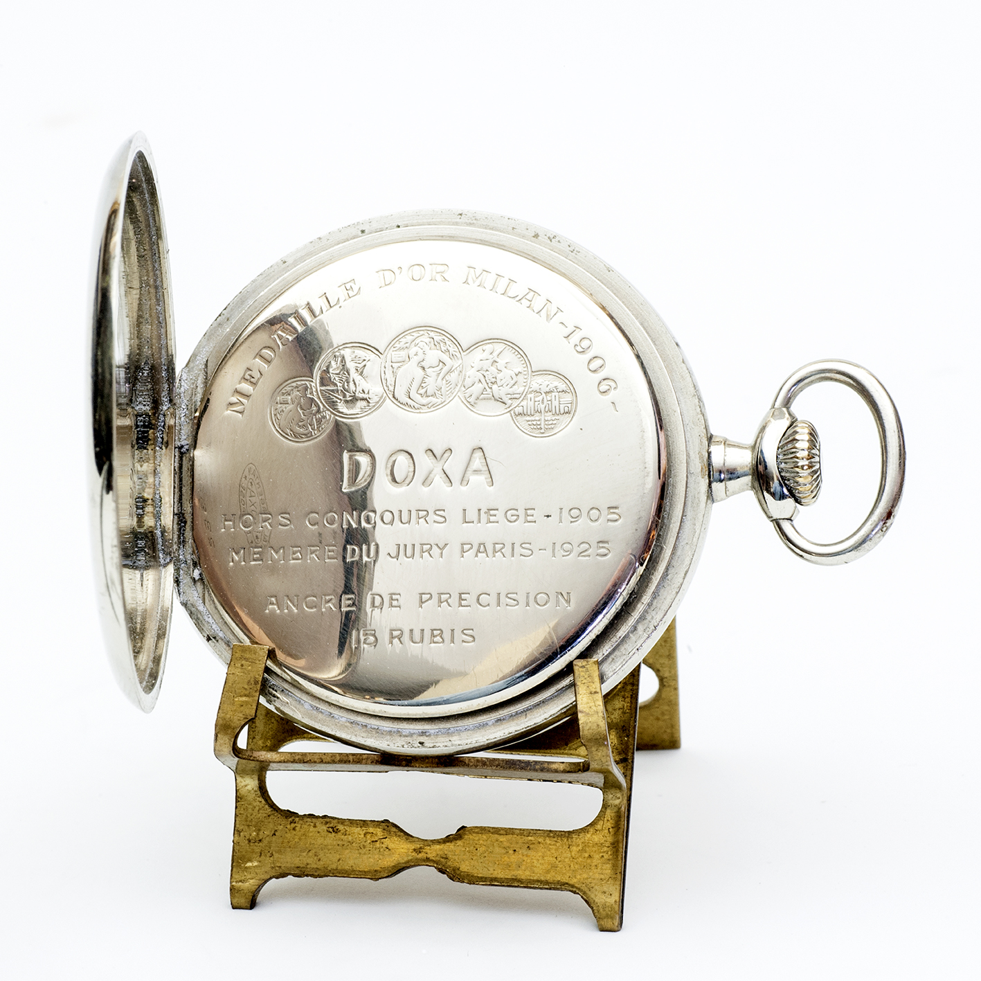 DOXA. Reloj erótico de bolsillo, lepine y remontoir. Automatón. Ca. 1925. DOXA. Reloj erótico de bolsillo, lepine y remontoir. Automatón. Ca. 1925.