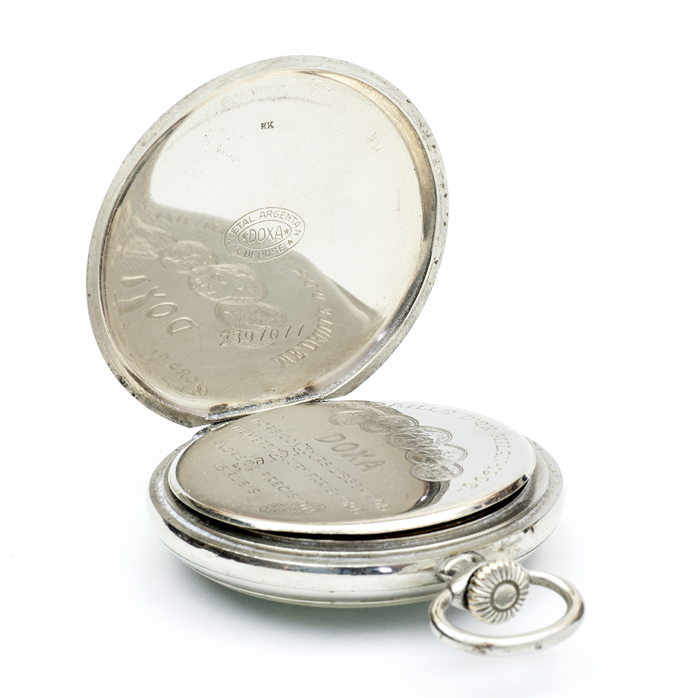 DOXA. Reloj erótico de bolsillo, lepine y remontoir. Automatón. Ca. 1925. DOXA. Reloj erótico de bolsillo, lepine y remontoir. Automatón. Ca. 1925.
