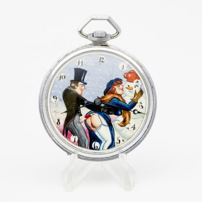 ERAX (Era Watch Co.) Reloj Suizo Erótico de Bolsillo. AUTOMATÓN. Lepine y Remontoir. Suiza, ca. 1930.