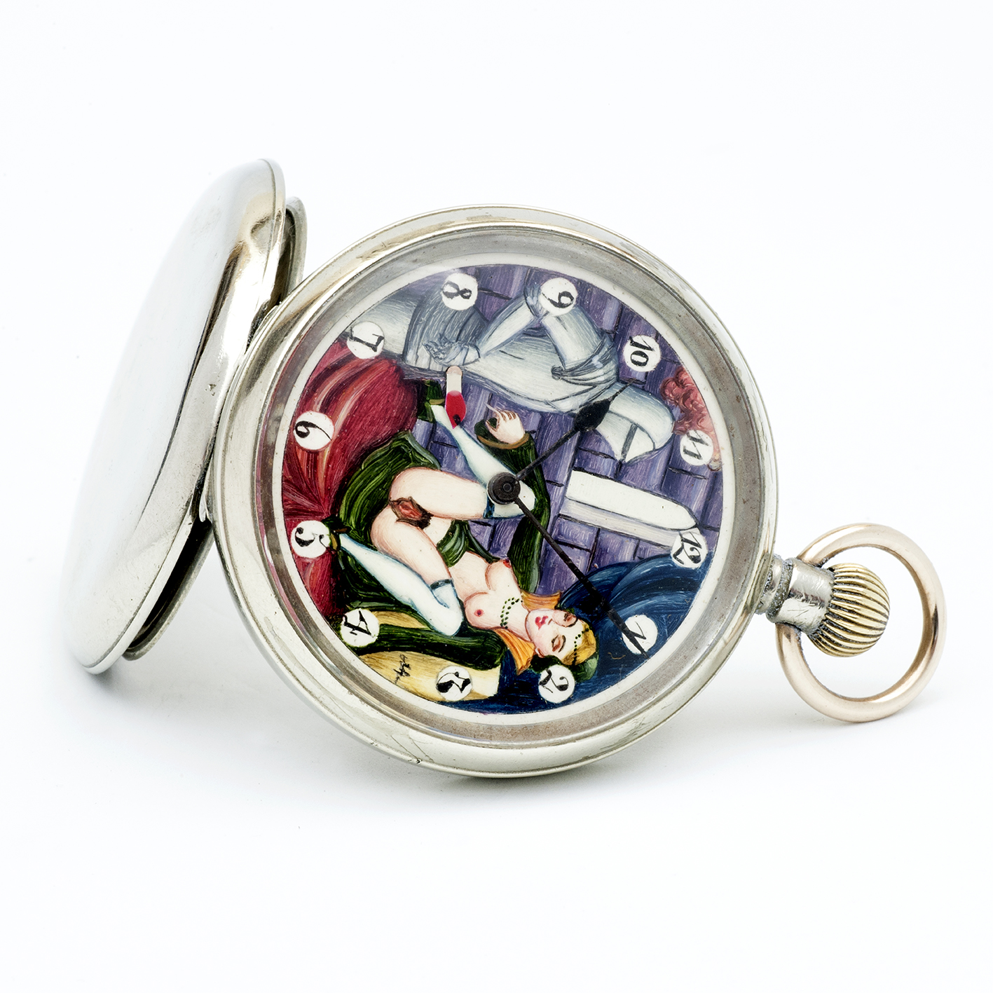 LIMIT. Reloj Erótico de Bolsillo. AUTOMATÓN. Lepine y Remontoir. Suiza, ca. 1920. LIMIT. Reloj Erótico de Bolsillo. AUTOMATÓN. Lepine y Remontoir. Suiza, ca. 1920.