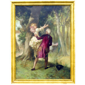MARIANO ALONSO PÉREZ Y VILLAGROSA. (1857-1930). Óleo sobre lienzo. "Escena Galante"