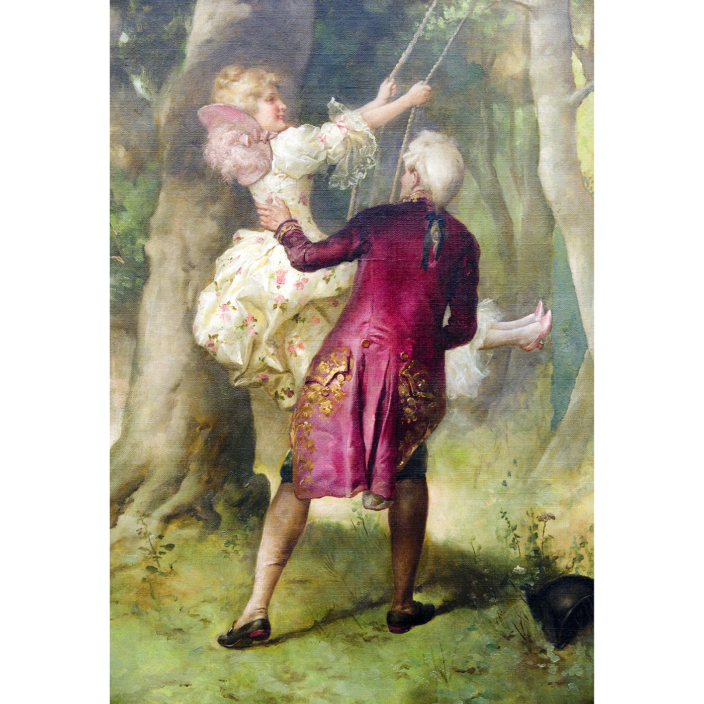 MARIANO ALONSO PÉREZ Y VILLAGROSA. (1857-1930). Óleo sobre lienzo. "Escena Galante" MARIANO ALONSO PÉREZ Y VILLAGROSA. (1857-1930). Óleo sobre lienzo. "Escena Galante"