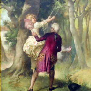 MARIANO ALONSO PÉREZ Y VILLAGROSA. (1857-1930). Óleo sobre lienzo. "Escena Galante"
