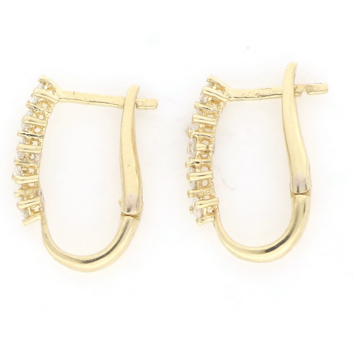 Pendientes en Oro Amarillo de 18k con 10 Diamantes talla Brillante de 0,30 ct. (F/G-VS/SI). Peso: 1,45 gr. Pendientes en Oro Amarillo de 18k con 10 Diamantes talla Brillante de 0,30 ct. (F/G-VS/SI). Peso: 1,45 gr.