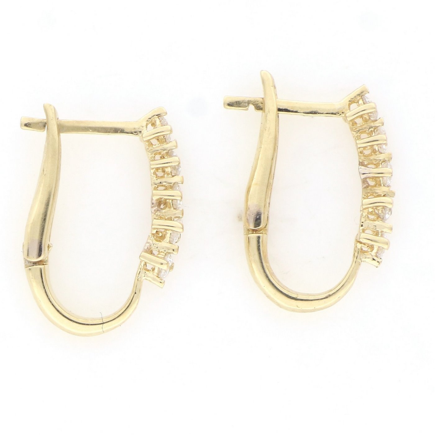 Pendientes en Oro Amarillo de 18k con 10 Diamantes talla Brillante de 0,30 ct. (F/G-VS/SI). Peso: 1,45 gr. Pendientes en Oro Amarillo de 18k con 10 Diamantes talla Brillante de 0,30 ct. (F/G-VS/SI). Peso: 1,45 gr.