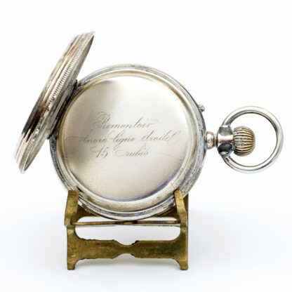 Reloj erótico de bolsillo. AUTOMATÓN. Lepine y Remontoir. Plata. Suiza, ca. 1910