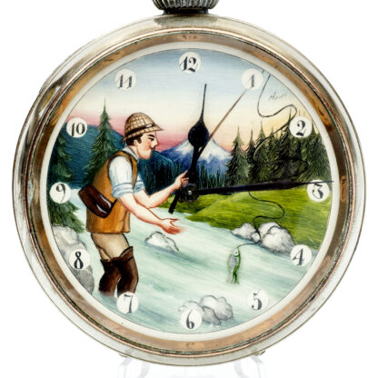 Reloj Suizo de sobremesa, AUTOMATÓN, de gran tamaño. Lepine y Remontoir. Suiza, ca. 1900