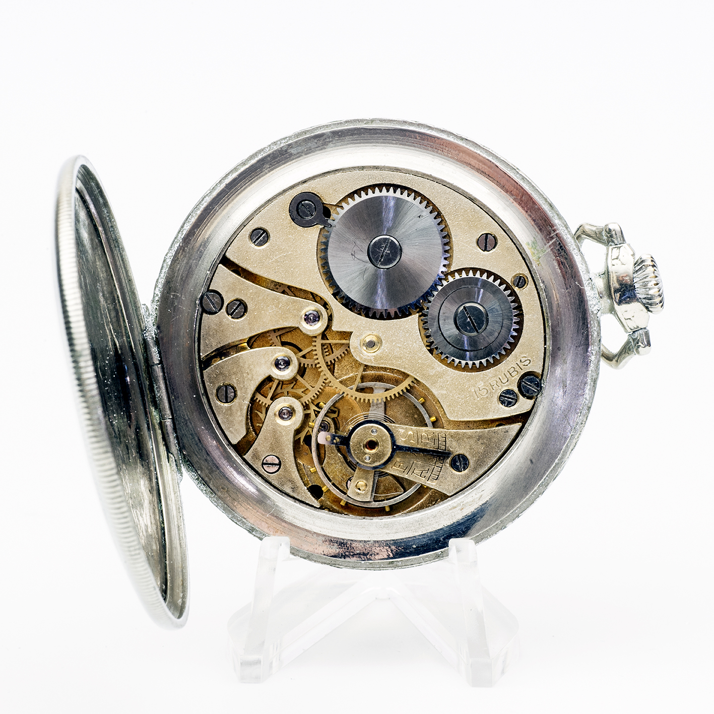 Reloj Suizo Erótico de Bolsillo. AUTOMATÓN. Lepine y Remontoir. Suiza, ca. 1930. Reloj Suizo Erótico de Bolsillo. AUTOMATÓN. Lepine y Remontoir. Suiza, ca. 1930.