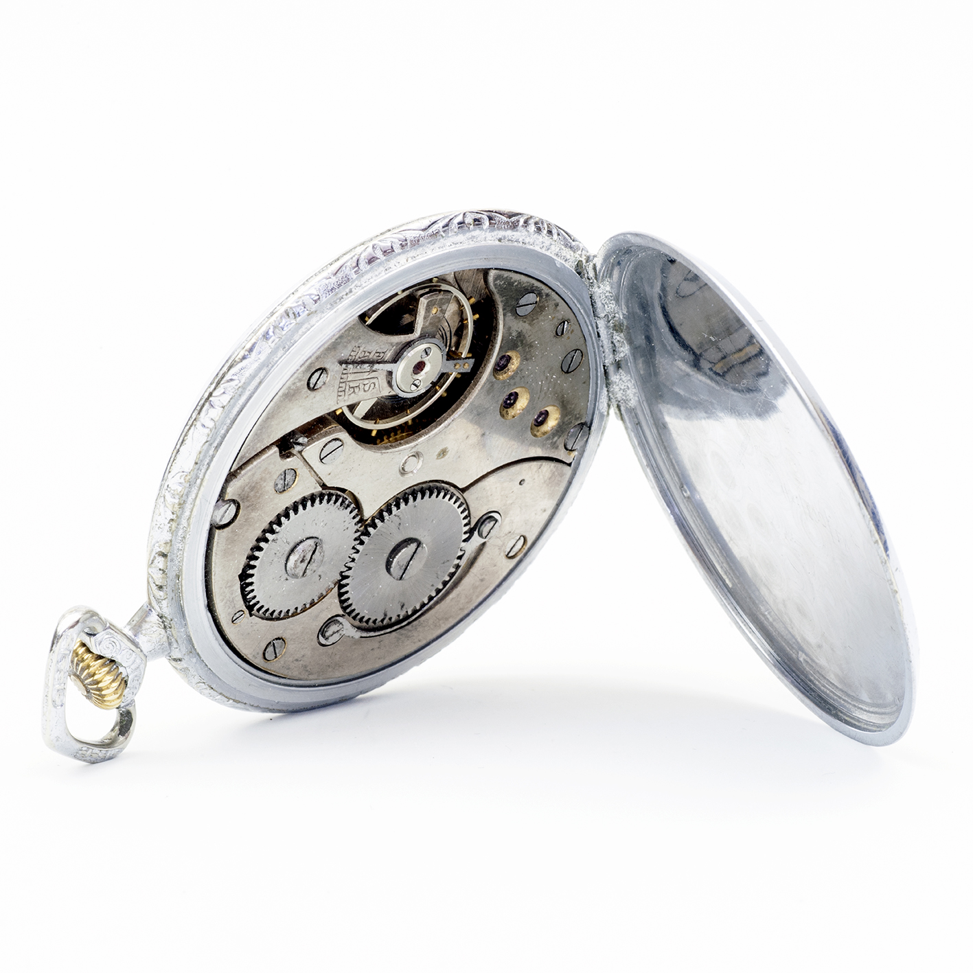 Reloj Suizo Erótico de Bolsillo. AUTOMATÓN. Lepine y Remontoir. Suiza, ca. 1940. Reloj Suizo Erótico de Bolsillo. AUTOMATÓN. Lepine y Remontoir. Suiza, ca. 1940.