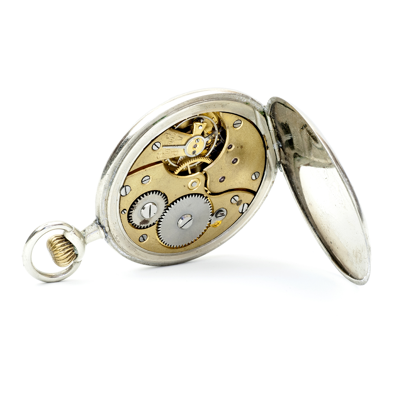 Reloj Suizo Erótico de Bolsillo. AUTOMATÓN. Lepine y Remontoir. Suiza, ca. 1940. Reloj Suizo Erótico de Bolsillo. AUTOMATÓN. Lepine y Remontoir. Suiza, ca. 1940.