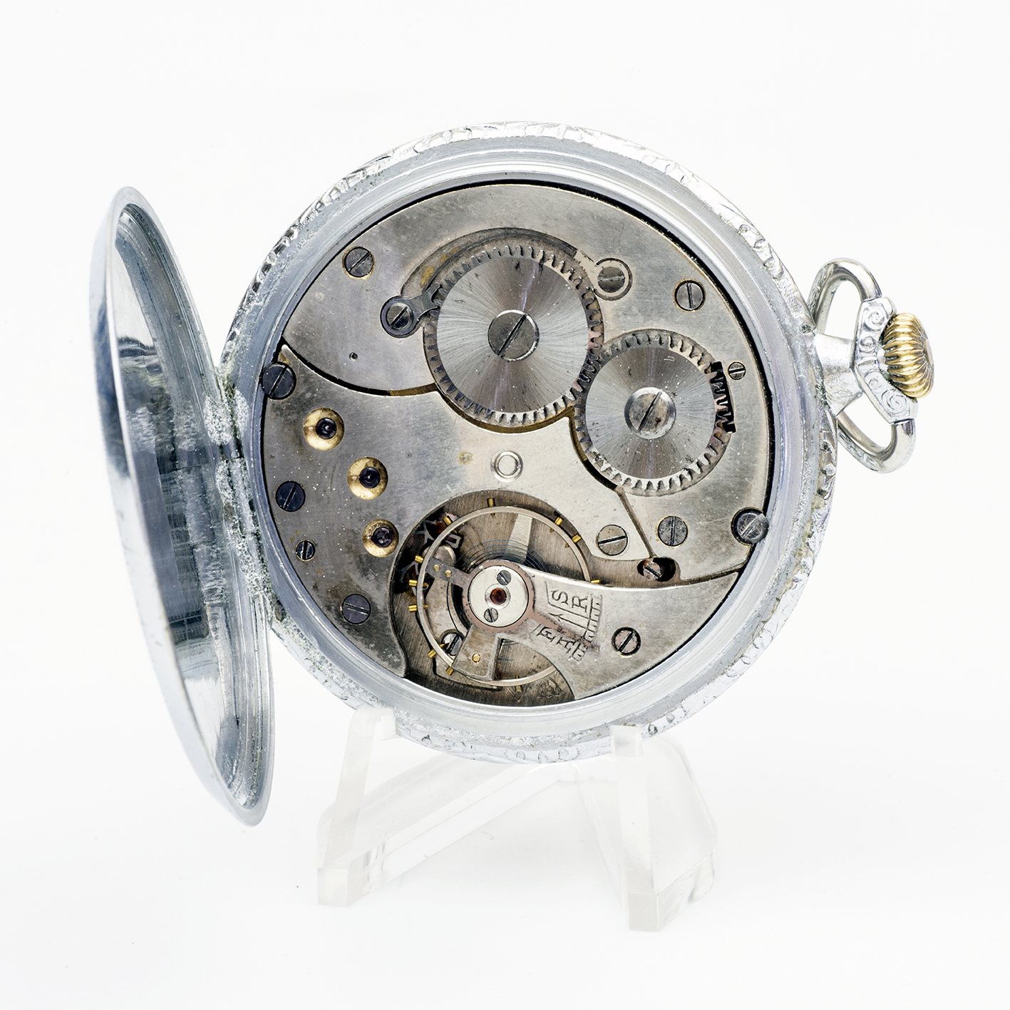 Reloj Suizo Erótico de Bolsillo. AUTOMATÓN. Lepine y Remontoir. Suiza, ca. 1940. Reloj Suizo Erótico de Bolsillo. AUTOMATÓN. Lepine y Remontoir. Suiza, ca. 1940.