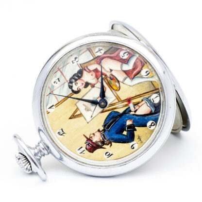 SILVANA , Modelo 524. Reloj Erótico de Bolsillo. AUTOMATÓN. Lepine y Remontoir. Suiza, ca. 1925.