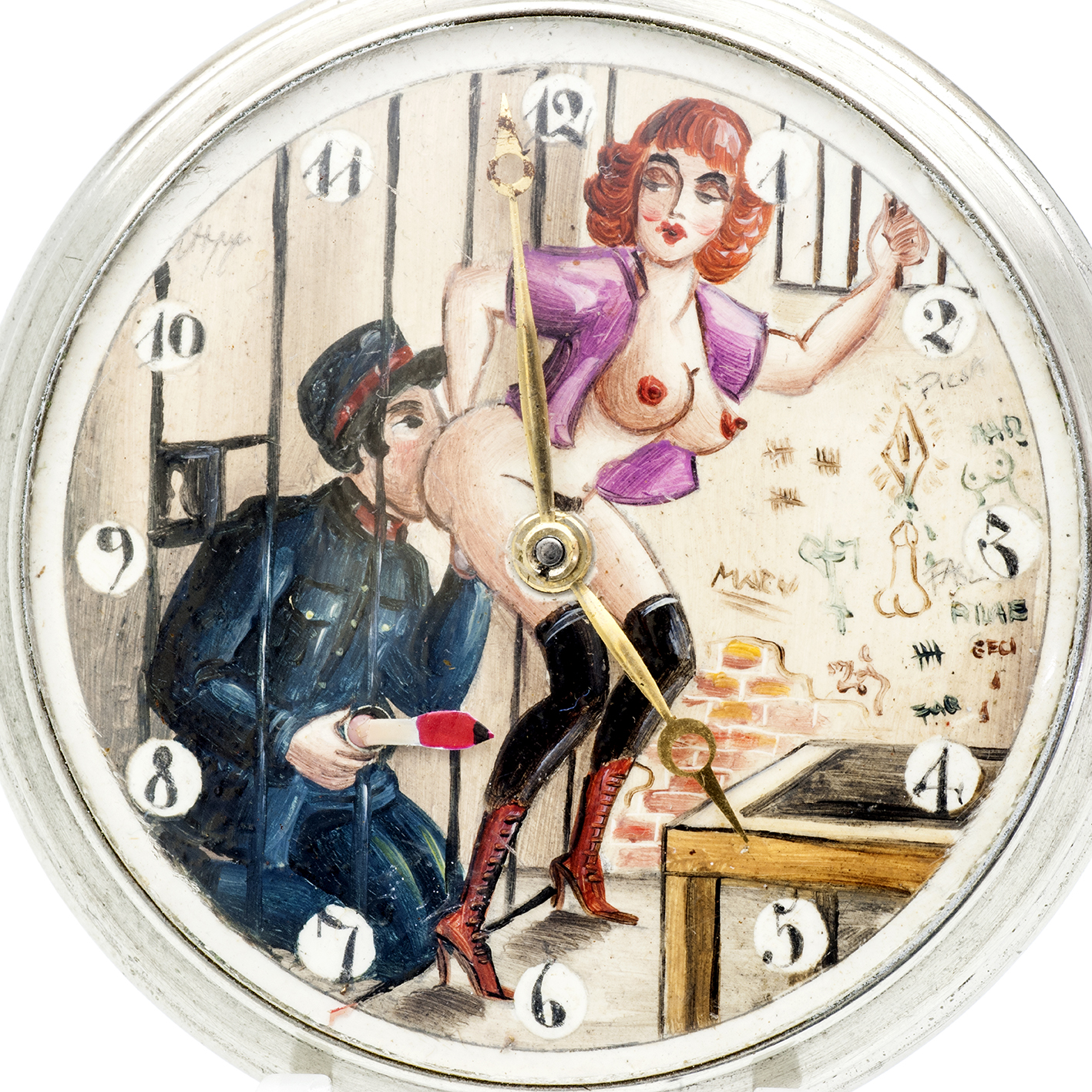TELLUS. Reloj Erótico de bolsillo, AUTOMATÓN, Lepine y Remontoir. Alemania, ca. 1925 TELLUS. Reloj Erótico de bolsillo, AUTOMATÓN, Lepine y Remontoir. Alemania, ca. 1925
