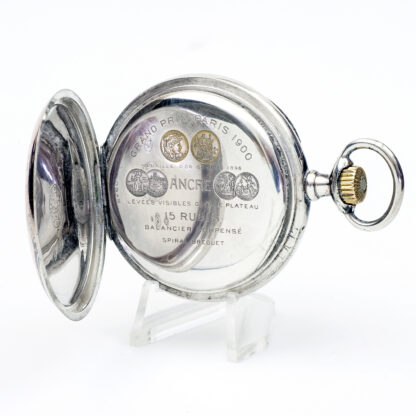 ZENITH. Reloj Erótico de Bolsillo, lepine y remontoir. Automatón. Plata. Año 1919.