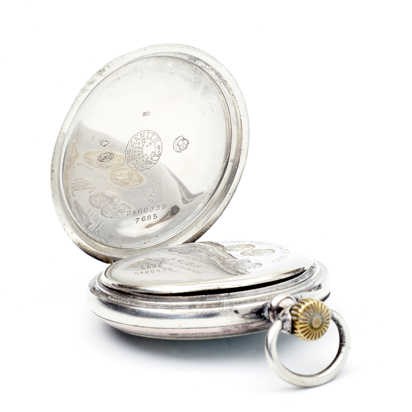 ZENITH. Reloj Erótico de Bolsillo, lepine y remontoir. Automatón. Plata. Año 1919. ZENITH. Reloj Erótico de Bolsillo, lepine y remontoir. Automatón. Plata. Año 1919.
