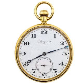 LONGINES. Reloj de Bolsillo, Lepine y remontoir. Oro 18k. Suiza, año 1908.