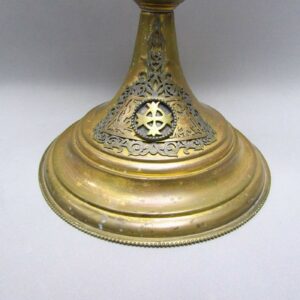 Custodia de metal dorado y plata. España. Principios siglo XX.