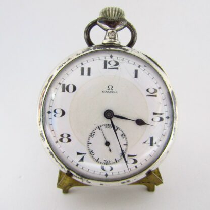 OMEGA. Reloj Suizo de Bolsillo, lepine y remontoir. Plata. Suiza, año 1914.