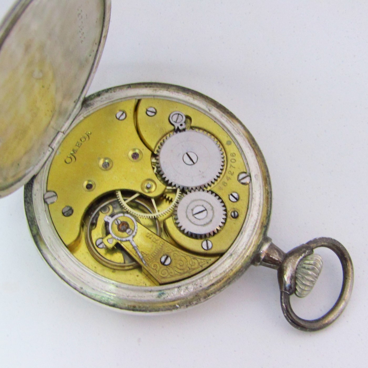 OMEGA. Reloj Suizo de Bolsillo, lepine y remontoir. Plata. Suiza, año 1914. OMEGA. Reloj Suizo de Bolsillo, lepine y remontoir. Plata. Suiza, año 1914.
