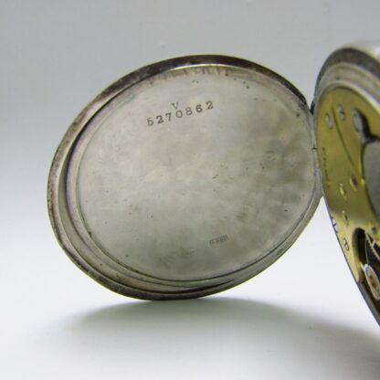 OMEGA. Swiss Pocket Watch, lepine and remontoir. Silver. Switzerland, year 1914.
